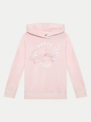 Guess Bluza J4GQ05 KA6R4 Różowy Regular Fit. Czerwone bluzy dziewczęce Guess, z aplikacjami, z bawełny, bez ramiączek, bez kaptura. Za 119.99 zł.