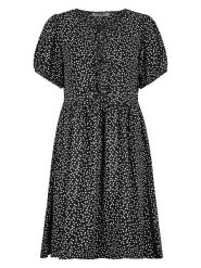 Sublevel Sukienka w kolorze czarno-białym rozmiar: L. Czarne sukienki damskie Sublevel, bez wzorów, z wiskozy, bez ramiączek. Za 104.99 zł.