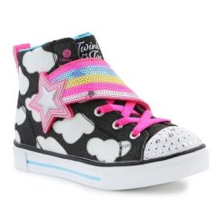 Buty Skechers Twinkle Toes: Twinkle Sparks - Shooting Star 314775L-BKMT czarne. Czarne buty sportowe dziewczęce z materiału, bez zapięcia. Za 360.01 zł.