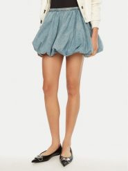 ROTATE Spódnica mini 113528 Niebieski Regular Fit. Niebieskie spódnice damskie ROTATE, bez wzorów, z bawełny, mini. Za 559.99 zł.