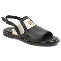 Czarne Sandały Armodo Wygodne Obuwie Damskie. Czarne sandały damskie Armodo, bez wzorów, bez obcasa, na obcasie, bez zapięcia. Za 329.00 zł.