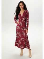 Aniston Sukienka w kolorze czerwonym rozmiar: 34. Czerwone sukienki damskie Aniston, bez wzorów, z wiskozy, bez ramiączek. Za 82.99 zł.