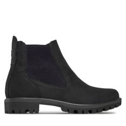 Sztyblety Tamaris. Niebieskie botki damskie Tamaris, bez obcasa, na płaskiej podeszwie, bez zapięcia. Za 299.99 zł.