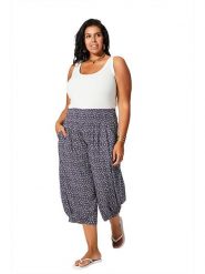 Aller Simplement Spodnie w kolorze granatowym rozmiar: 42/44. Niebieskie spodnie materiałowe damskie Aller Simplement, bez wzorów, z materiału. Za 65.99 zł.