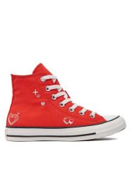 Converse Trampki Chuck Taylor All Star Y2K Heart A09117C Czerwony. Czerwone trampki damskie Converse, bez wzorów, z materiału, bez zapięcia. Za 229.99 zł.