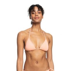 Góra od stroju kąpielowego ROXY Beach Classics Mod Tiki TRI. Brązowe bikini Roxy, bez wzorów. Za 59.99 zł.