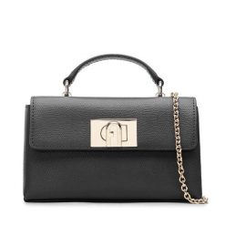 Torebka Furla. Czarne torebki wieczorowe damskie Furla, bez wzorów, bez dodatków. Za 909.99 zł.