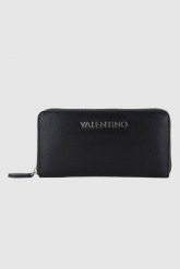 VALENTINO Duży czarny portfel Divina Zip Around Wallet. Czarne portfele damskie Valentino by Mario Valentino, bez wzorów. W wyprzedaży za 172.99 zł.