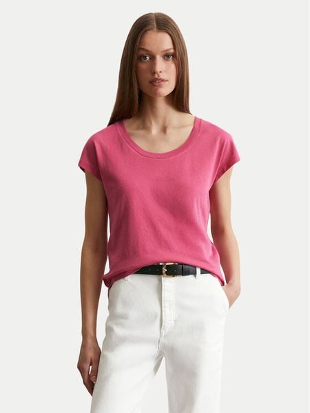 Marc O'Polo T-Shirt 516 2100 50073 Różowy Regular Fit. Czerwone t-shirty damskie Marc O'Polo, m, bez wzorów, z bawełny, bez kołnierzyka. Za 79.99 zł.