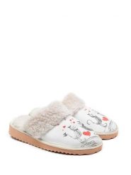 Goby Kapcie w kolorze białym ze wzorem rozmiar: 36. Białe kapcie damskie Goby, z materiału. Za 86.99 zł.