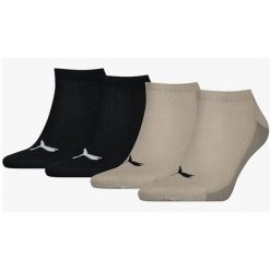 Skarpetki Puma Men Back Logo Sneaker 4-pak Beżowy Combo Mix 39-42. Brązowe skarpetki damskie Puma, bez wzorów, z bawełny. Za 56.36 zł.