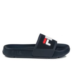 Klapki sportowe Fila MORRO BAY SPIRO WMN. Białe klapki damskie Fila, bez wzorów, z materiału, bez obcasa, bez zapięcia. Za 79.00 zł.