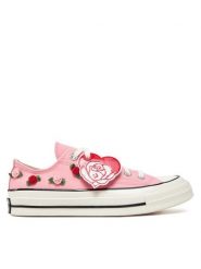 Converse Trampki Chuck 70 Roses A13649C Różowy. Czerwone trampki damskie Converse, bez wzorów, z materiału, bez zapięcia. Za 289.99 zł.