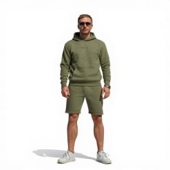 Bluza domowa z kapturem – khaki. Zielone bluzy damskie HOME DELUXE, l, bez wzorów, z bawełny, z kapturem. Za 165.00 zł.