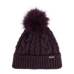 Czapka damska Lovella VI. Fioletowe czapki damskie Regatta, bez wzorów, z dzianiny. Za 39.99 zł.