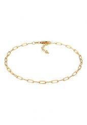 Elli Damski naszyjnik owalny Basic Summer Trend regulowany w pozłacanym srebrze próby 925 Sterling Silver Biżuteria dla stóp 1 ct. Szara naszyjniki damskie Elli, pozłacane. Za 283.99 zł.