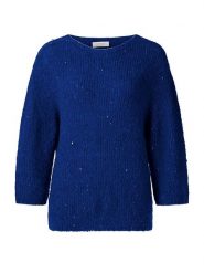 Rich & Royal Sweter w kolorze granatowym rozmiar: L. Niebieskie swetry klasyczne damskie Rich & Royal, l, z wełny, bez kołnierzyka. Za 171.28 zł.