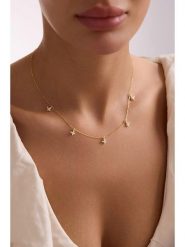 Heliophilia Pozłacany naszyjnik z elementami ozdobnymi - dł. 42 cm rozmiar: onesize. Żółte naszyjniki damskie Heliophilia, z cyrkonią, pozłacane. Za 104.99 zł.