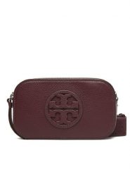 Tory Burch Torebka Mini Miller 171956 Bordowy. Czerwone listonoszki damskie Tory Burch, bez wzorów, ze skóry, bez dodatków. Za 1,479.00 zł.