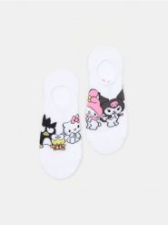 Skarpety stopki 2 pack - biały. Białe skarpetki damskie Sinsay, bez wzorów. Za 12.99 zł.