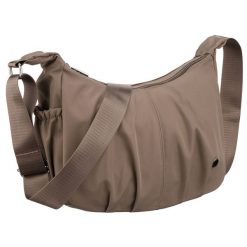Ciemnobeżowa torebka damska z poliestru zamykana suwakiem Peterson PTN CTY-27. Brązowe torebki klasyczne damskie Peterson, bez dodatków. Za 79.99 zł.