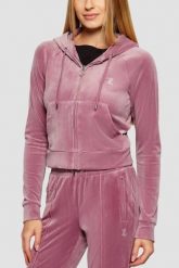 JUICY COUTURE Lawendowa bluza damska Madison Outline Hoodie, Rozmiar S. Fioletowe bluzy damskie Juicy Couture, s, bez wzorów, z materiału, z kapturem. W wyprzedaży za 269.99 zł.