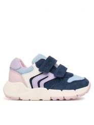 Geox Sneakersy B Flexyper Mini Girl B656NA 01422 CF48S M Granatowy. Niebieskie buty sportowe dziewczęce Geox, ze skóry, bez zapięcia. Za 239.99 zł.