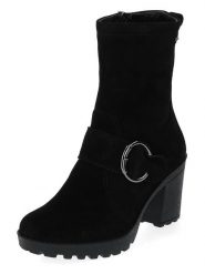 Igi&Co Skórzane botki w kolorze czarnym rozmiar: 39. Czarne botki damskie IGI&CO, eleganckie, bez obcasa, bez zapięcia. Za 228.38 zł.