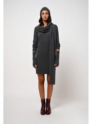 AUTHENTIC CASHMERE Kaszmirowy szal "Vaymont" w kolorze antracytowym - 200 x 30 cm rozmiar: onesize. Czarne szaliki damskie AUTHENTIC CASHMERE, bez wzorów, z kaszmiru. Za 345.36 zł.