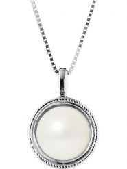 Pearl Addict Srebrny naszyjnik z zawieszką - dł. 42 cm rozmiar: onesize. Białe naszyjniki damskie Pearl Addict, z perłą, srebrne. Za 208.99 zł.