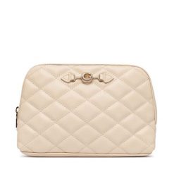 Kosmetyczka Guess. Brązowe kosmetyczki damskie Guess, z aplikacjami. Za 214.99 zł.