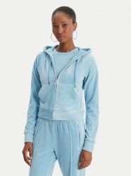 Juicy Couture Bluza Madison JCWAS126326 Błękitny Slim Fit. Niebieskie bluzy damskie Juicy Couture, xxl, bez wzorów, z syntetyku, bez kaptura. Za 439.99 zł.