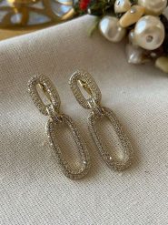 Luseera Pozłacane kolczyki z cyrkoniami rozmiar: onesize. Żółte kolczyki damskie Luseera, z cyrkonią, pozłacane. Za 43.99 zł.