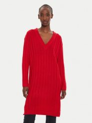 Brave Soul Sukienka dzianinowa LKD-230MARTHADRB Czerwony Oversize. Czerwone sukienki damskie Brave Soul, bez wzorów, z dzianiny, bez ramiączek. Za 69.99 zł.