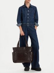 G-Star Raw Torebka C-LDA8720 Brązowy ciemny. Brązowe shopper bag G-Star, ze skóry, bez dodatków. Za 279.99 zł.