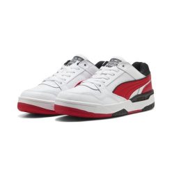 Sneakersy unisex Rebound Retro PUMA White For All Time Red Black. Białe obuwie sportowe casual damskie Puma, z syntetyku, bez zapięcia. Za 359.00 zł.