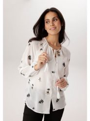 Aniston Bluzka w kolorze białym rozmiar: 42. Białe bluzki damskie Aniston, bez wzorów, bez kołnierzyka, bez ramiączek. Za 173.99 zł.