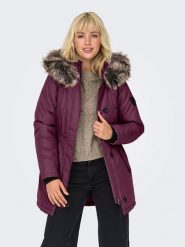 ONLY Parka w kolorze fioletowym rozmiar: XL. Różowe parki damskie Only, xl, bez kaptura. Za 245.96 zł.