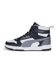 Puma Skórzane sneakersy "RBD Game" w kolorze biało-czarnym rozmiar: 43. Białe obuwie sportowe damskie Puma, za kostkę, bez zapięcia. Za 179.45 zł.