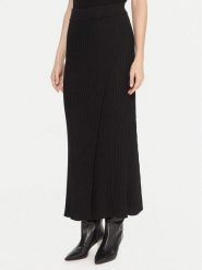 Kontatto Spódnica maxi 3M0955C Czarny Regular Fit. Czarne spódnice damskie Kontatto, m, bez wzorów, z syntetyku, maxi. Za 399.99 zł.