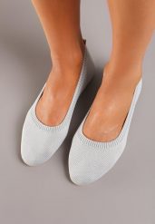 Szare Balerinki z Elastyczną Cholewką Lililena. Szare balerinki damskie Born2be, bez wzorów. Za 44.99 zł.