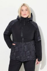 Damskie Kurtka sportowa HYPRAR wodoodporna osłona przeciwśnieżna kaptur. Czarne kurtki sportowe damskie Ulla Popken, plus size, bez wzorów, z materiału, z kapturem. Za 849.99 zł.