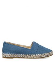 Jenny Fairy Espadryle WSS990-208 Niebieski. Niebieskie espadryle damskie Jenny Fairy, bez wzorów, z materiału, bez obcasa. Za 47.99 zł.