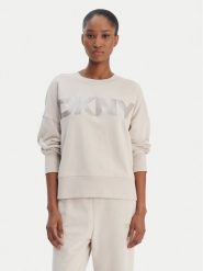 DKNY Sport Bluza DP6T1561 Beżowy Oversize. Brązowe bluzy damskie DKNY Sport, xs, bez wzorów, z bawełny, bez kaptura. Za 309.99 zł.