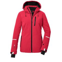 Kurtka narciarska z odpinanym kapturem zapinana na zamek damska Killtec KSW 81. Czerwone kurtki damskie Killtec, na zimę, bez wzorów. Za 899.99 zł.