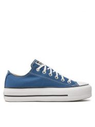 Converse Trampki Chuck Taylor All Star Lift Platform Ox A08289C Granatowy. Niebieskie trampki damskie Converse, bez wzorów, z materiału, bez zapięcia. Za 259.99 zł.