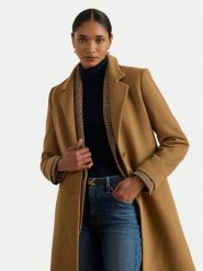 LAUREN RALPH LAUREN Płaszcz wełniany 297P04141002 Brązowy Regular Fit. Brązowe płaszcze damskie Lauren Ralph Lauren, na zimę, bez wzorów, z syntetyku, bez kaptura. Za 1,899.00 zł.