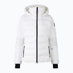 Kurtka narciarska damska BOGNER FIRE+ICE Cadja 2. Białe kurtki damskie na zimę, l, bez wzorów, z elastanu, bez kaptura. Za 2,629.00 zł.