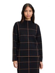 Betty Barclay Sweter w kolorze czarno-pomarańczowym rozmiar: 40. Czarne swetry klasyczne damskie Betty Barclay, ze splotem, bez kołnierzyka. Za 165.99 zł.