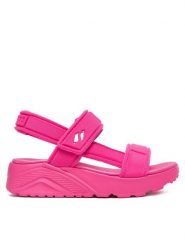 Skechers Sandały Uno Lite Sandal-Sunny Stand 310372L/HTPK Różowy. Czerwone sandały dziewczęce Skechers, z materiału, bez obcasa, bez zapięcia. Za 159.99 zł.